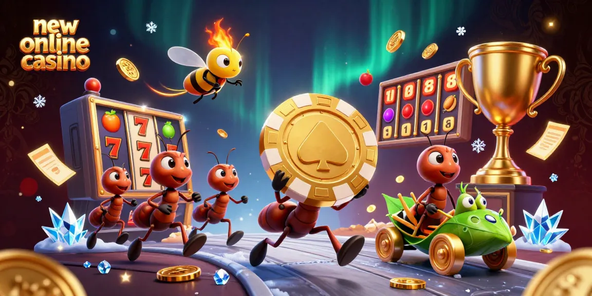 Join the adventure at a new online casino with festive 3D cartoon characters and dynamic game elements.