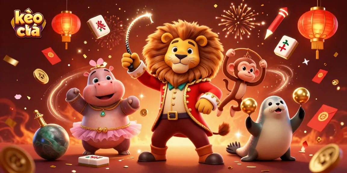 Experience kèo nhà cái through a vibrant, engaging 3D casino illustration featuring colorful animated characters and festive elements.