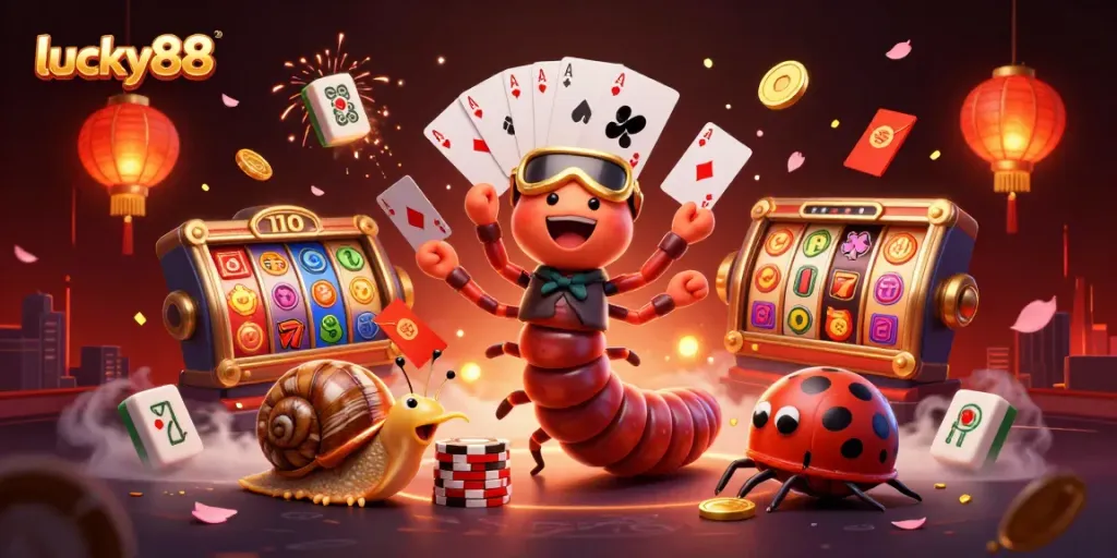 Experience thrilling gameplay with lucky88, featuring a vibrant casino scene and engaging characters.